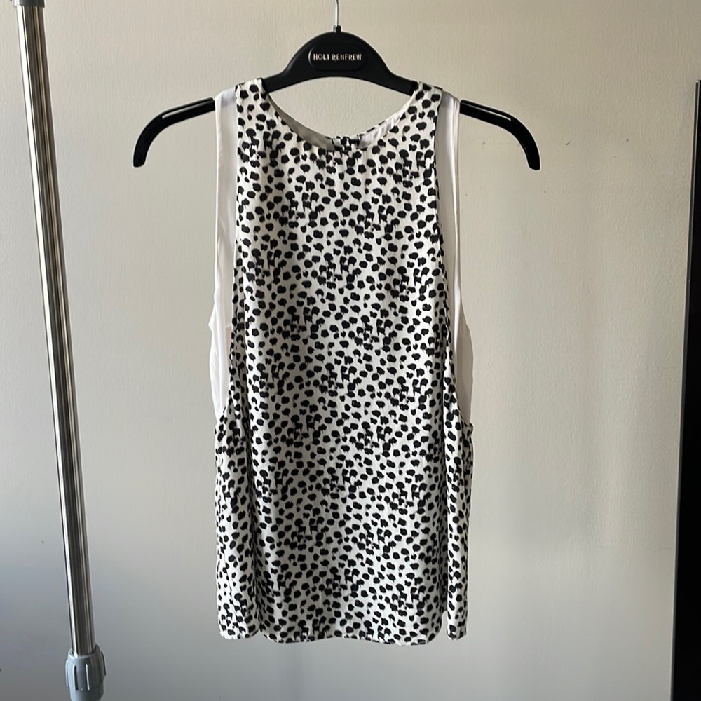 A.L.C Silk Double Layer Racer Blouse